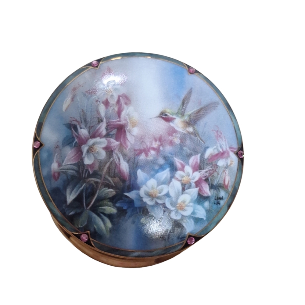 Vtg Ardleigh-Elliott "The Calliope Hummingbird" Music Box Artwork By Lena Liu - Picture 4 of 6